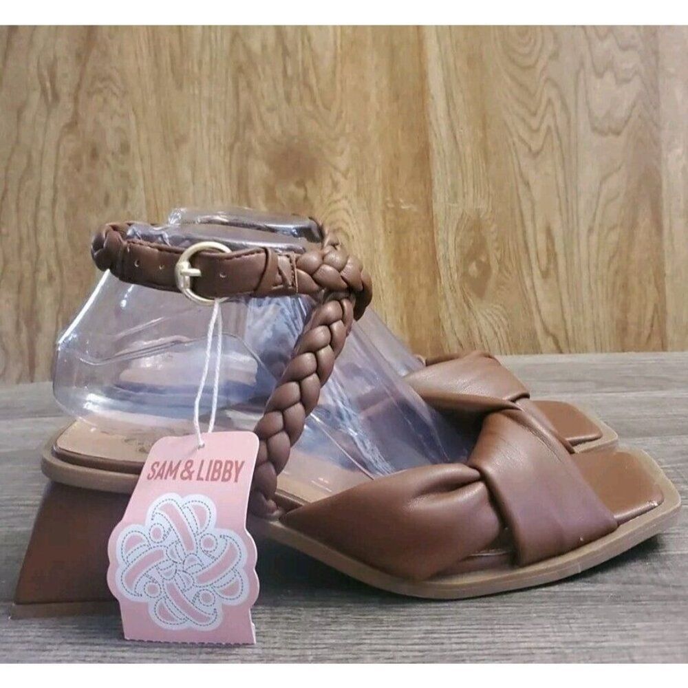 Sam & Libby Sutton Ankle Strap Sandals Womens Size 8 READ